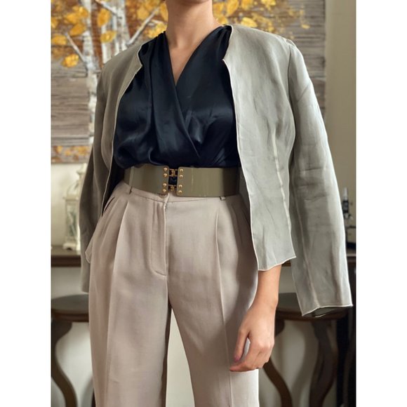 SOLD (VINTAGE) 80's Giorgio Armani 100% Silk Jacket (S) - Picture 1 of 9